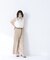 〈山本里菜さんコラボ〉レーストリミングカラーブラウス