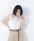 〈山本里菜さんコラボ〉レーストリミングカラーブラウス