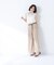 〈山本里菜さんコラボ〉レーストリミングカラーブラウス