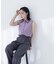 〈山本里菜さんコラボ〉レーストリミングカラーブラウス