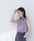 〈山本里菜さんコラボ〉レーストリミングカラーブラウス