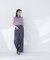 〈山本里菜さんコラボ〉レーストリミングカラーブラウス