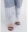 ヘムレースワイドデニムパンツ