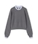 ストライプフリルネックニット 26AW