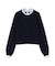 ストライプフリルネックニット 26AW