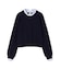 ストライプフリルネックニット 26AW