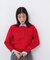 〈N.〉シャツカラーロゴ刺繍ニット