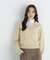 ＜EC限定カラー：ライトグリーン＞＜ちょうど、いい服＞品よく、ゆるく。スキッパーニット