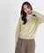 ＜EC限定カラー：ライトグリーン＞＜ちょうど、いい服＞品よく、ゆるく。スキッパーニット