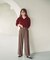 ＜EC限定カラー：ライトグリーン＞＜ちょうど、いい服＞品よく、ゆるく。スキッパーニット