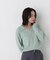 ＜EC限定カラー：ライトグリーン＞＜ちょうど、いい服＞品よく、ゆるく。スキッパーニット