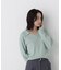 ＜EC限定カラー：ライトグリーン＞＜ちょうど、いい服＞品よく、ゆるく。スキッパーニット