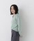 ＜EC限定カラー：ライトグリーン＞＜ちょうど、いい服＞品よく、ゆるく。スキッパーニット
