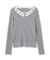 〈NAVY NAVY〉レース襟取り外し2WAYリブニット