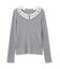 〈NAVY NAVY〉レース襟取り外し2WAYリブニット