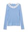 〈NAVY NAVY〉レース襟取り外し2WAYリブニット