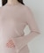 モックネックシアーカフスニット
