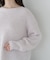 ラメミックスボクシーニット