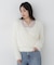 レースドッキングカシュクールニット