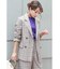 チェック柄ダブルブレストジャケット