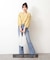 ◇《Sシリーズ対応商品》内スリットベルボトムデニムパンツ