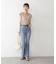 ◇《Sシリーズ対応商品》内スリットベルボトムデニムパンツ