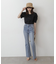 ◇《Sシリーズ対応商品》内スリットベルボトムデニムパンツ
