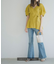 ◇《Sシリーズ対応商品》内スリットベルボトムデニムパンツ