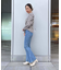 ◇《Sシリーズ対応商品》内スリットベルボトムデニムパンツ