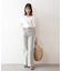 ◇《Sシリーズ対応商品》内スリットベルボトムデニムパンツ