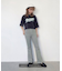 ◇《Sシリーズ対応商品》内スリットベルボトムデニムパンツ