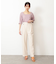 《Sシリーズ対応商品》麻調合繊ベルト付き2タックワイドパンツ