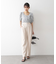 《Sシリーズ対応商品》麻調合繊ベルト付き2タックワイドパンツ