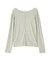 センターシームボートネックシアーカットソー