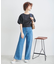 [Sシリーズ対応商品]ウエスト断ち切りワイドデニムパンツ