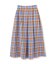 カラーチェックタックフレアスカート