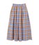 カラーチェックタックフレアスカート
