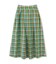 カラーチェックタックフレアスカート
