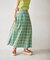 カラーチェックタックフレアスカート