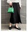 [Sシリーズ対応商品]ギャザーディティールフロントスリットナロースカート