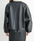 ＜SET UP対応＞フェイクレザーノーカラーボリュームスリーブジャケット