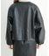 ＜SET UP対応＞フェイクレザーノーカラーボリュームスリーブジャケット