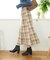 [Sシリーズ対応商品]ツイードチェックマーメイドスカート