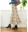 [Sシリーズ対応商品]ツイードチェックマーメイドスカート