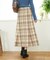 [Sシリーズ対応商品]ツイードチェックマーメイドスカート