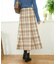 [Sシリーズ対応商品]ツイードチェックマーメイドスカート