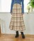 [Sシリーズ対応商品]ツイードチェックマーメイドスカート