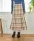 [Sシリーズ対応商品]ツイードチェックマーメイドスカート