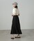 追加  [Sシリーズ対応商品]配色ステッチバックレースアップスカート