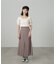 追加  [Sシリーズ対応商品]配色ステッチバックレースアップスカート